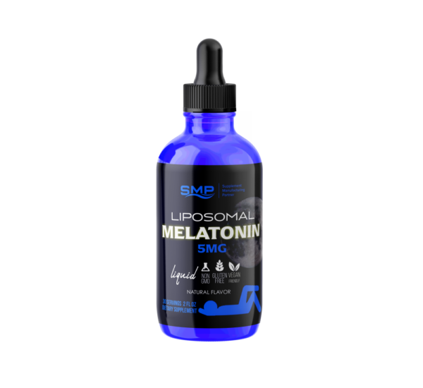 Liposomal Melatonin 5mg Liquid W/ MCT Oil – Phospholipid & Bioperine® Absorption - 30 Servings - 2oz – Natural Flavors – Gluten Free – Non-GMO – Vegan Friendly