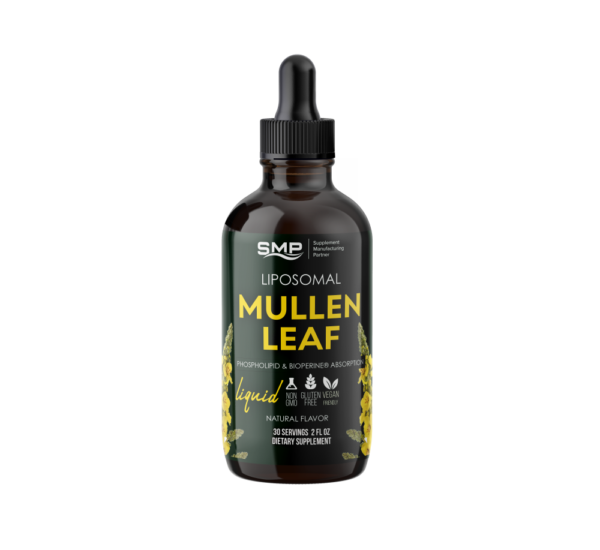 Liposomal Mullein Leaf Liquid – Phospholipid & Bioperine® Absorption - 30 Servings - 2oz – Natural Flavors – Gluten Free – Non-GMO – Vegetarian Friendly
