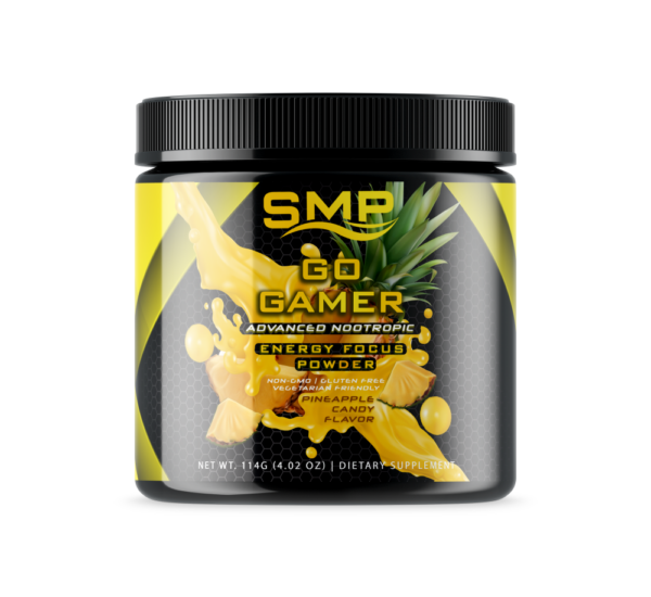 Go-Gamer Advanced Nootropic Energy Focus Powder – Delicious Pineapple Flavor 114g (30 Servings)