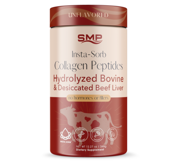 Insta-Sorb Collagen Peptides – Hydrolyzed Bovine + Desiccated Beef Liver – Unflavored / No Fillers – Non-GMO – Hormone & Pesticide Free – Gluten Free – Keto & Paleo