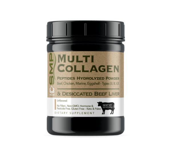 Multi Collagen Peptides Hydrolyzed Powder  249 g – Beef, Chicken, Marine, Eggshell - Types I,II, III, V,X + Desiccated Beef Liver – Unflavored / No Fillers – Non-GMO – Hormone & Pesticide Free – Gluten Free – Keto & Paleo