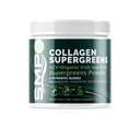 Collagen Super Greens ACV + Organic Irish Sea Moss Green Superfood Powder 210 g W/ 8 Powerful Blends (Mushrooms, Digestion, Detox & More) – Premium Quality Protein - Natural Mixed Berry Tea Flavor – Non-GMO – Gluten Free