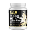 Time Release Whey Protein Blend 1 Lb Bottle (458.368 g) (WPC, WPI, Egg Albumin, Micellar Casein) rBGH Free W/ Enzymes & Probiotics – Natural Vanilla Flavor – Non-GMO