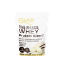 Time Release Whey Protein Blend 1Lb Bag (WPC, WPI, Egg Albumin, Micellar Casein) rBGH Free W/ Enzymes & Probiotics – Natural Vanilla Flavor – Non-GMO
