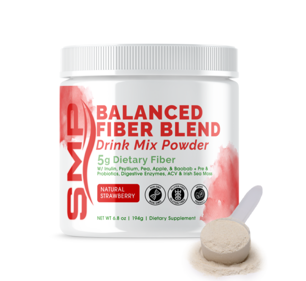 Balanced Fiber Powder + Blend Drink Mix 194.4 g - Strawberry Flavored