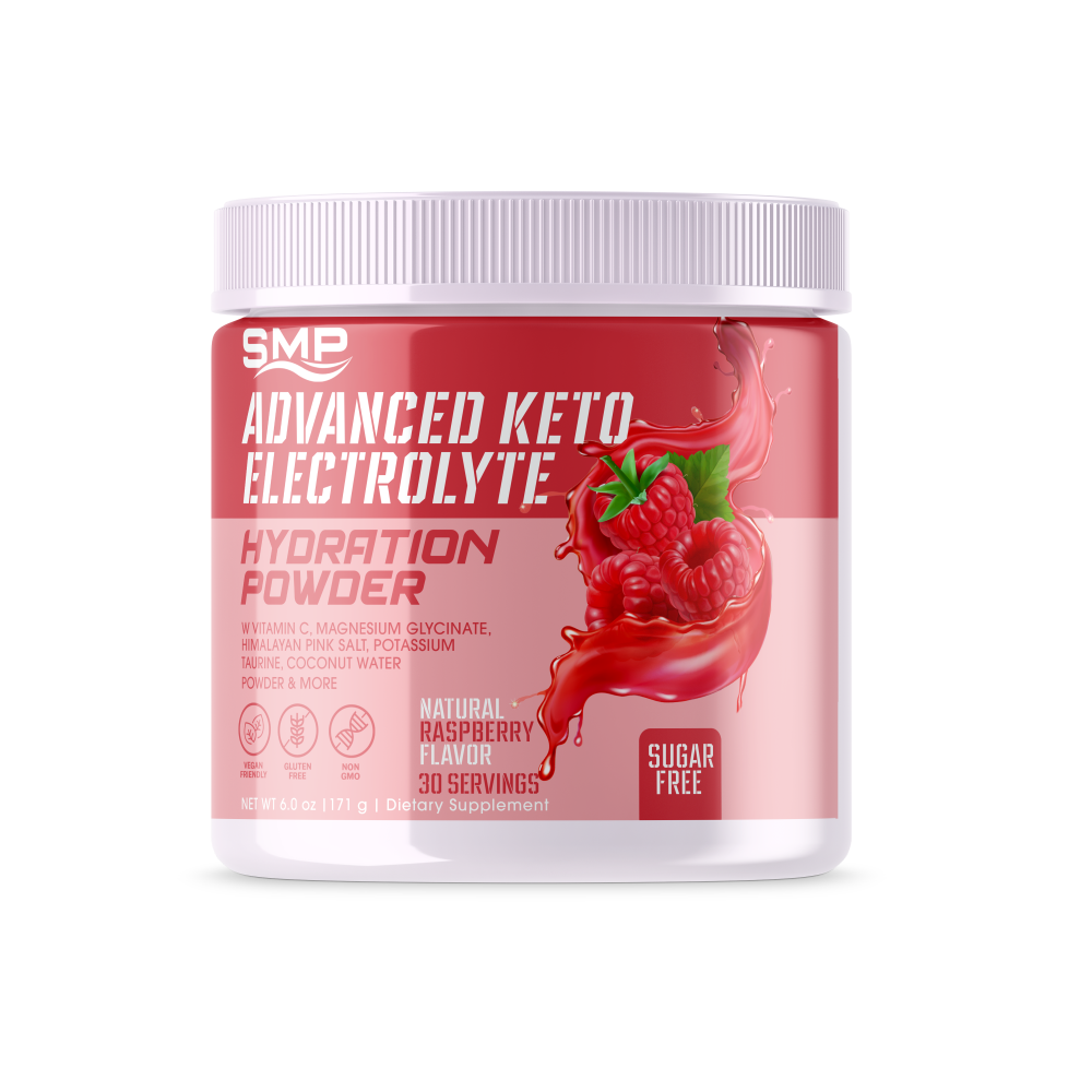 Sugar Free Advanced Keto Electrolyte Hydration Powder - Natural Raspberry Flavor 178.8g (Serving Size: 5.96g, 30 Servings)