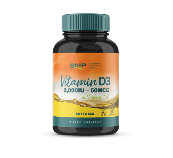 Vitamin D3 2,000IU – 50mcg – Softgels – Soybean Oil