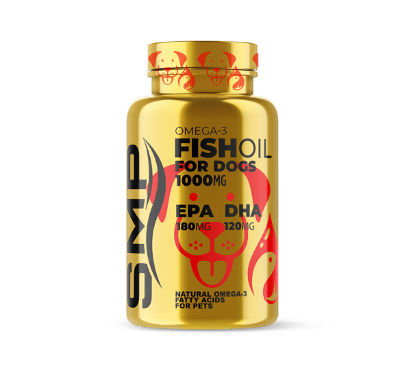 Fish Oil For Dogs 1,000mg 180mg EPA – 120mg DHA – Natural Omega-3 Fatty Acids for Pets