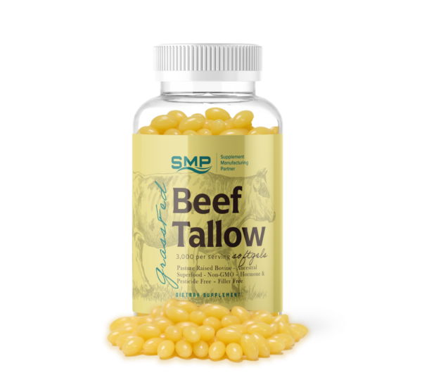 Grass Fed Beef Tallow Softgels - Pasture Raised Bovine - Ancestral Superfood 