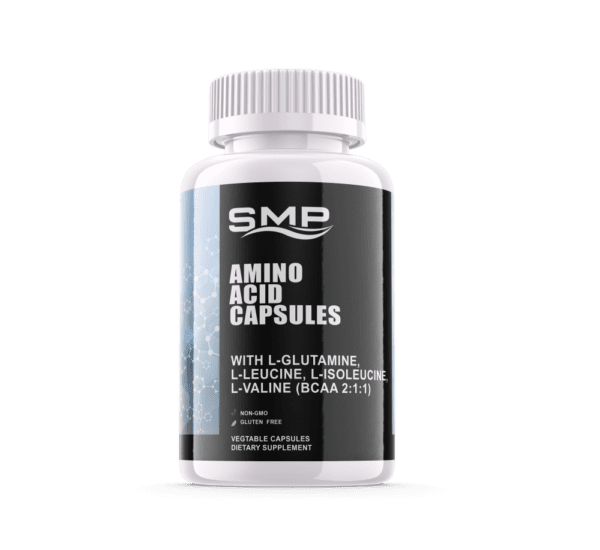 Amino Acid Capsules W/ L-Glutamine - L-Leucine - L-Isoleucine - L-Valine (BCAA 2:1:1)