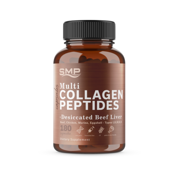Multi Collagen Peptides + Desiccated Beef Liver Capsules, Size '0'
