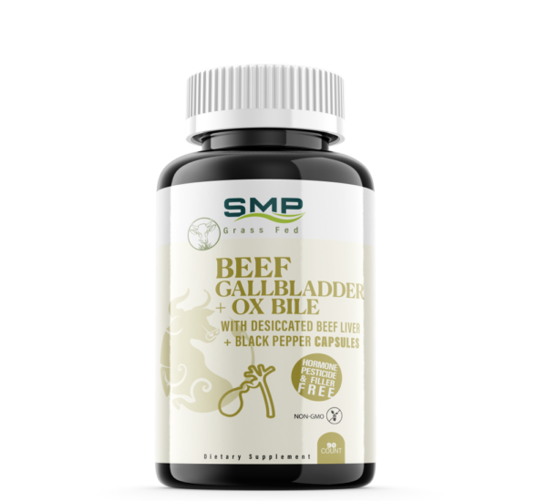 Grass Fed Beef Gallbladder + Ox Bile NW/ Desiccated Beef Liver + Black Pepper Capsules