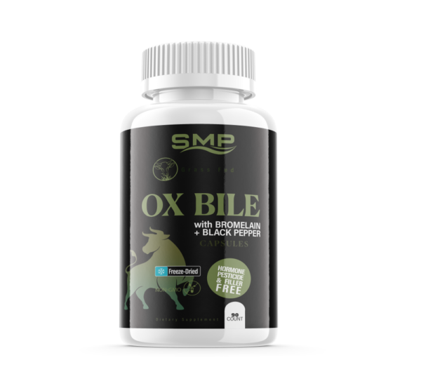 Grass Fed Ox Bile W/ Bromelain + Black Pepper Capsules - Non-GMO – Hormone, Pesticide & Filler Free