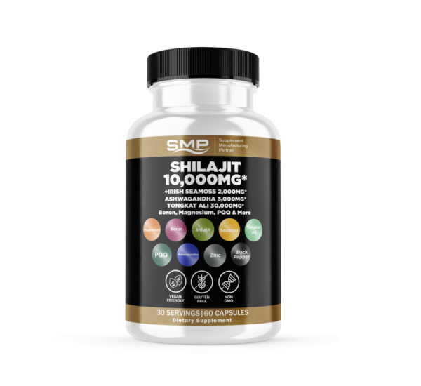 Ancient Minerals Blend Capsules - Shilajit Supplement 10,000mg with Irish Sea Moss 2000mg