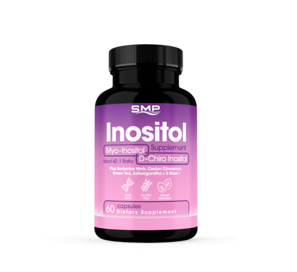 Inositol Supplement - Myo-Inositol and D-Chiro Inositol Ideal 40:1 Ratio - Plus Berberine, Ceylon Cinnamon, Green Tea, Ashwagandha + 5 More !  – Non-GMO – Gluten-Free - Vegan