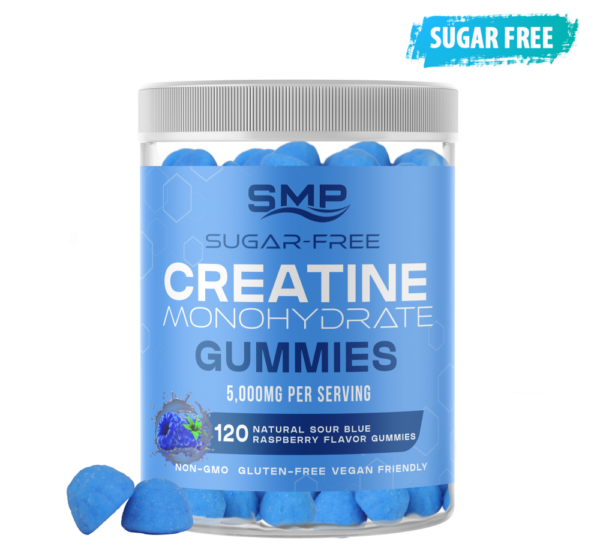 Sugar Free Natural Sour Blue Raspberry Creatine Gummy