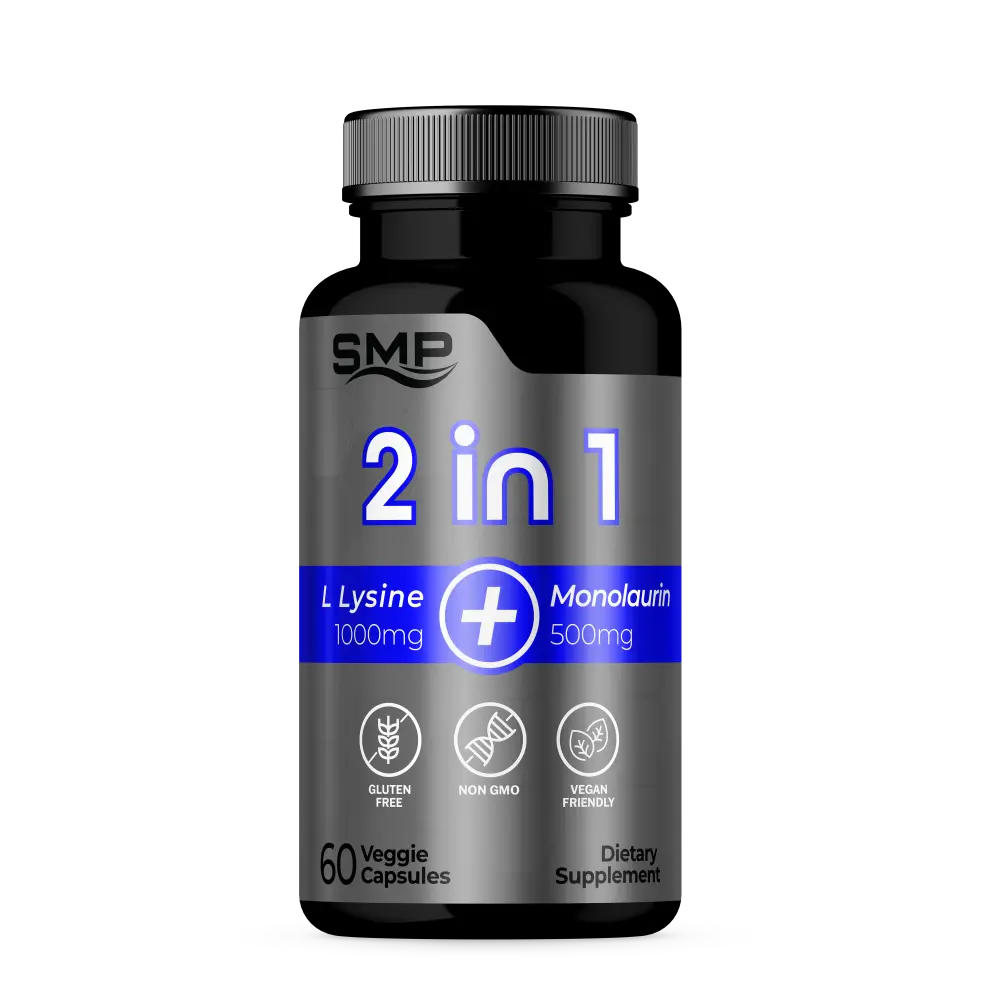 Stock L-Lysine, Monolaurin Capsules, Size '00'