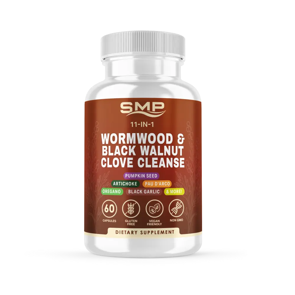 Stock 11-in-1 Wormwood & Black Walnut Clove Cleanse Capsules, Size '00'