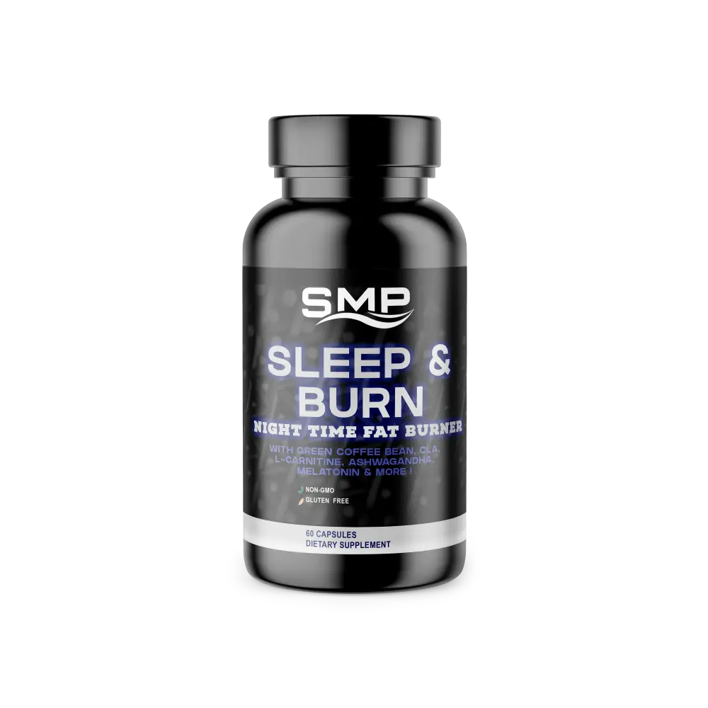 Sleep & Burn Veggie Capsules W/ Green Coffee Bean, CLA, L-Carnitine, Ashwagandha, Melatonin & More ! – Gluten Free - Non-GMO