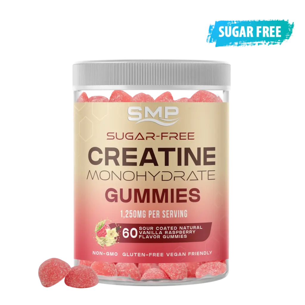 Sugar Free Natural Vanilla Raspberry Creatine Gummies 1.25g