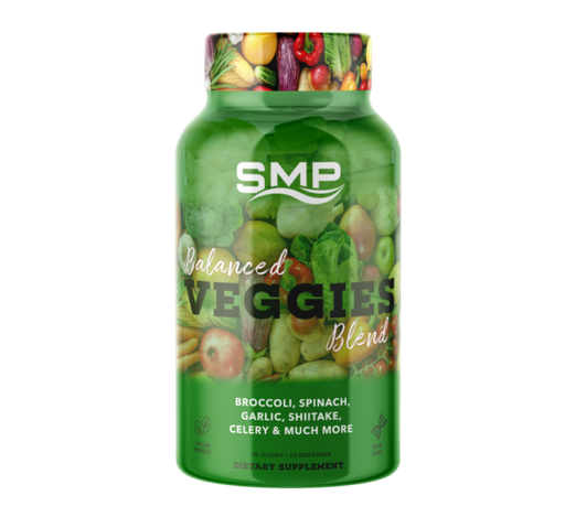 [CAP101066] Balanced Veggies Blend + Bioperine Capsules - Broccoli, Spinach, Garlic, Shiitake, Celery & More 