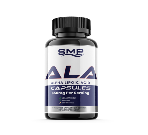 [CAP101217] Alpha Lipoic Acid ALA 650mg Per Serving Capsules ! Vegan Friendly - Non-GMO – Gluten Free