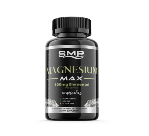 [CAP101218] Magnesium Max 500mg Elemental Per Serving Capsules W/ Malate, Glycinate, Citrate & More ! Vegan Friendly