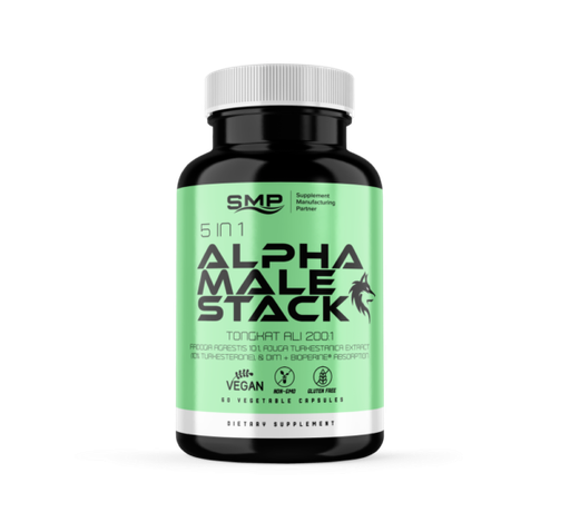 [CAP101306] 5 In 1 Alpha Male Stack W/ Tongkat Ali 200:1, Fadogia Agrestis 10:1, Ajuga Turkestanica Extract 