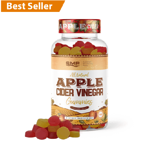 [GUM100443] All Natural Apple Cider Vinegar Gummies (ACV) W/ Ginger Root – 500 mg – Natural Flavor & Color