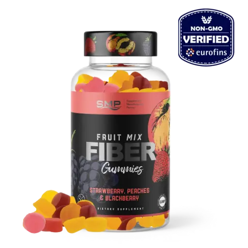 [GUM100545] Fiber Gummies – Natural Strawberry, Peaches & Blackberry Flavor, 3g