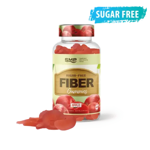 [GUM100585] Sugar-Free Prebiotic Fiber Gummies – Apple Flavor – Gelatin-Free 