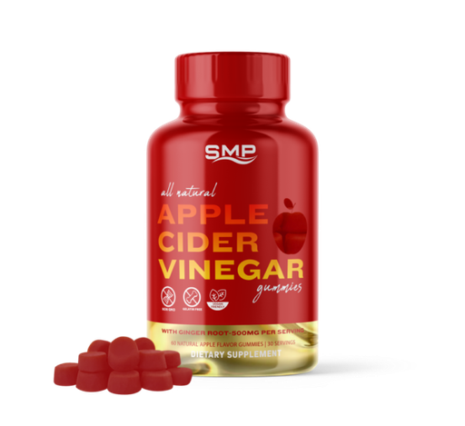 [GUM100593] All Natural Red Apple Cider Vinegar Gummies (ACV) W/ Ginger Root – 500 mg – Natural Flavor & Color – Non-GMO – Vegan Friendly (RED ONLY)