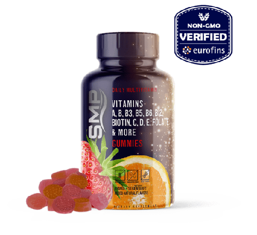 [GUM100598] Daily Multivitamin A, B, B3, B5, B6, B12, Biotin, C, D, E, Folate -Men Women Adults 
