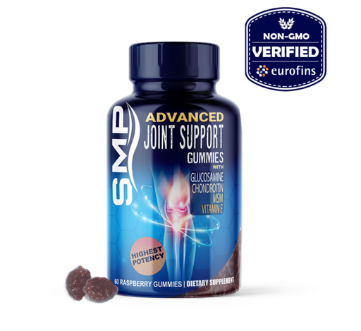 [GUM100753] Advanced Joint Support Gummies - Glucosamine - Chondroitin - MSM - Vitamin E - Natural Raspberry Flavor