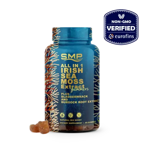 [GUM100816] Wild Crafted Irish Sea Moss Complex Gummies With Raw Bladderwrack & Burdock