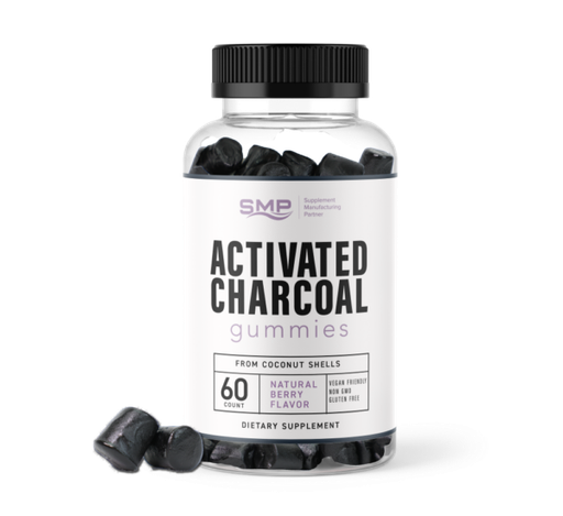 [GUM100872] Activated Charcoal Gummy from Organic Coconut Shells Tapioca Base – Natural Berry Flavor & Color Non-GMO – Gluten Free – Vegan Friendly