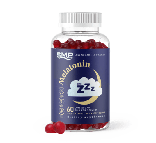 [GUM101093] Melatonin Gummies – 5mg – Low Sugar - Natural Blackberry Flavor – Vegan-Friendly – Non-GMO – Gluten-Free