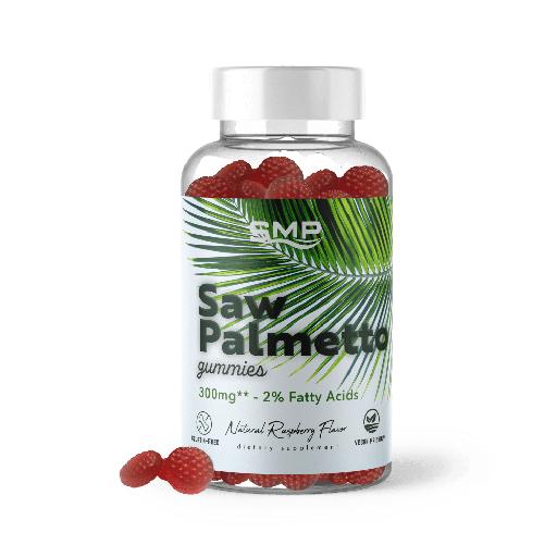 [GUM101095] Saw Palmetto 300mg** - 2% Fatty Acids – Natural Raspberry Flavor – Gluten Free – Non-GMO – Vegan Friendly