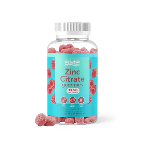 [GUM101131] Zinc Citrate Gummies 30mg – Natural Raspberry Flavor