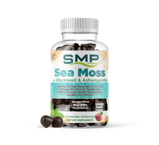 [GUM101589] Sea Moss with Blackseed & Ashwagandha Apple Flavor 2.5g Gummy