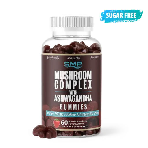 [GUM102225] Custom Sugar Free Mushroom Complex + Ashwagandha Pectin Gummies, 2.5g