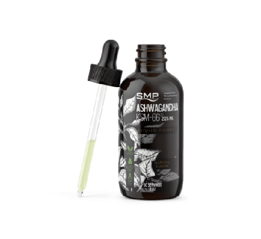 [LIQ100712] vegan ashwagandha ksm 66 125mg liquid drops natural flavor 60 servings 2oz non gmo gluten free