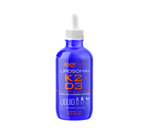 [LIQ101289] Liposomal K2 + D3 W/ MCT & Olive Oil – Phospholipid & Bioperine® Absorption - 30 Servings - 2oz – Natural Flavors – Gluten Free – Non-GMO – Vegetarian Friendly