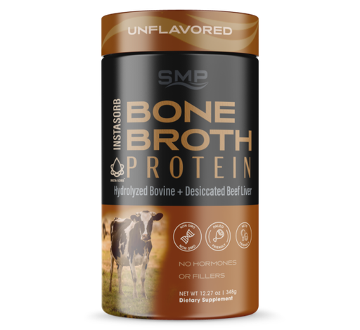 [POW101155] Bone Broth Protein  – Hydrolyzed Bovine + Desiccated Beef Liver – Unflavored / No Fillers – Non-GMO – Hormone & Pesticide Free – Gluten Free – Keto & Paleo