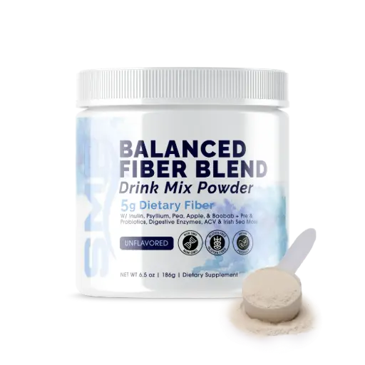 [POW101428] Balanced Fiber Powder + Blend Drink Mix 186 g Unflavored