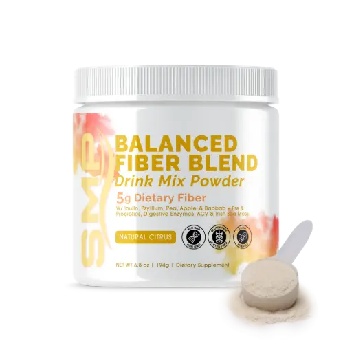 [POW101429] Balanced Fiber Powder + Blend Drink Mix 194.4 g - Citrus Flavored