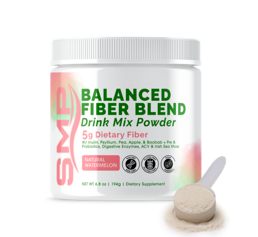 [POW101431] Balanced Fiber Powder + Blend Drink Mix 194.4 g - Watermelon Flavored
