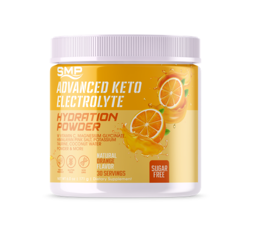 [POW101821] Sugar Free Advanced Keto Electrolyte Hydration Powder - Natural Orange Flavor 172.8g (Serving Size: 5.76g, 30 Servings)