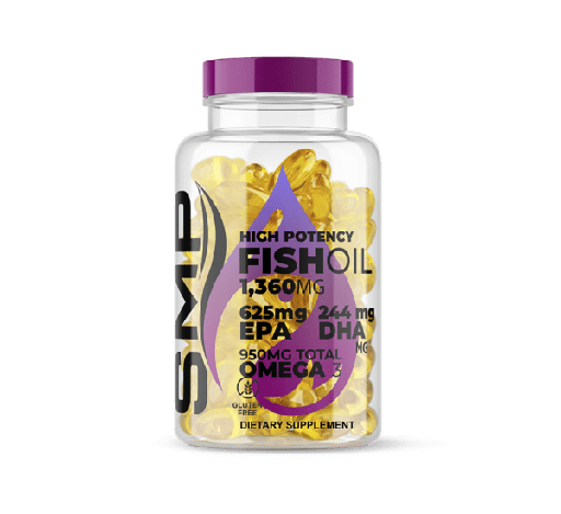 [SOF100688] High Potency Fish Oil 1,360mg Softgel – 950mg Total Omega 3 – Molecularly Distilled – 625 EPA – 244 DHA