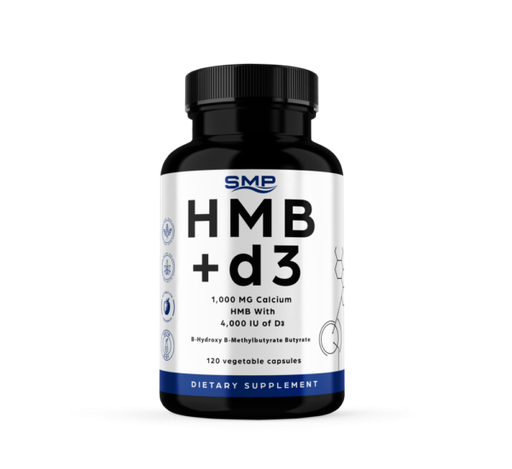 [CAP101628] HMB and Vitamin D3 Supplement - 1,000 MG Calcium Calcium HMB With 4,000 IU of D3 - B-Hydroxy B-Methylbutyrate Butyrate Veggie Capsules - Non-GMO – Gluten-Free – Keto – Vegetarian